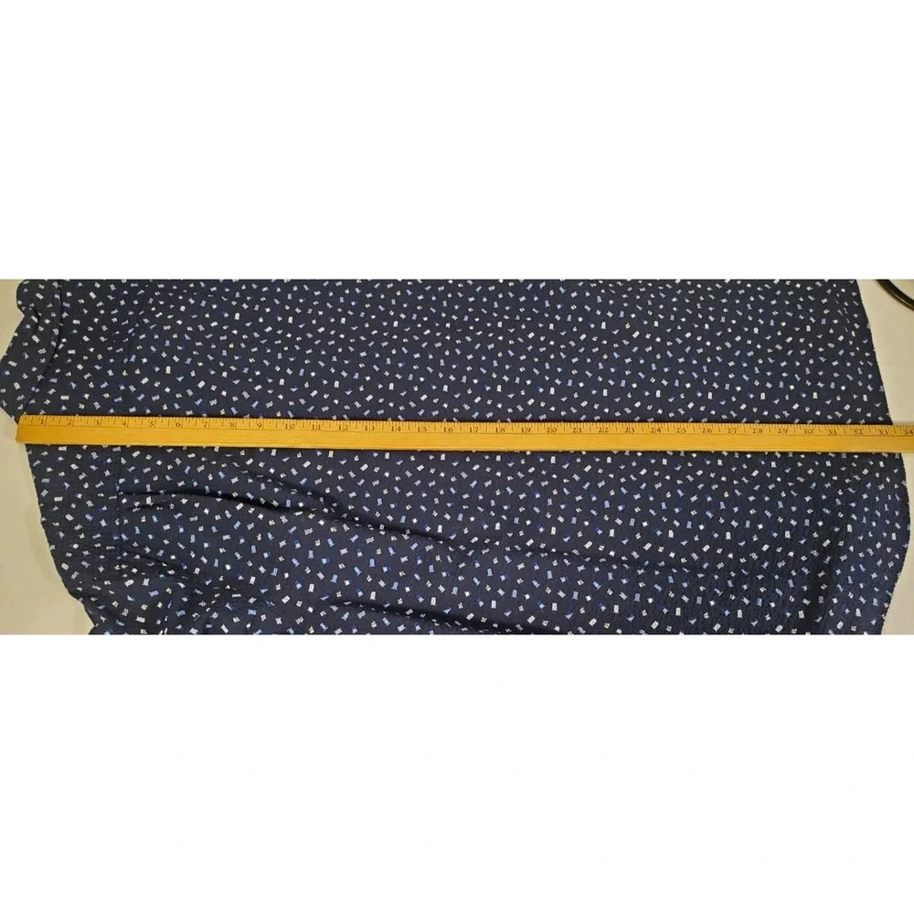 Polo Ralph Lauren Shirt Mens 2XL Blue Button Up Geometric Logo Seersucker Preppy